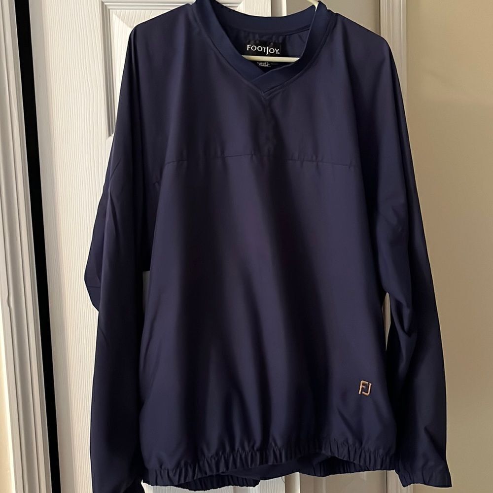 Vintage Footjoy Men’s Golf Navy Long Sleeve Windbreaker Pullover Size L